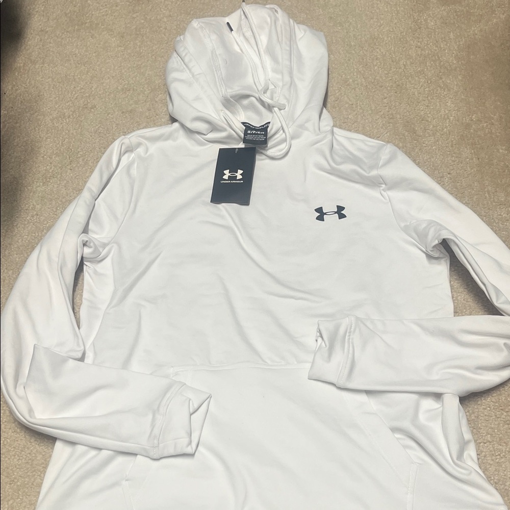 NWT! Under Armour Classic White Hoodie